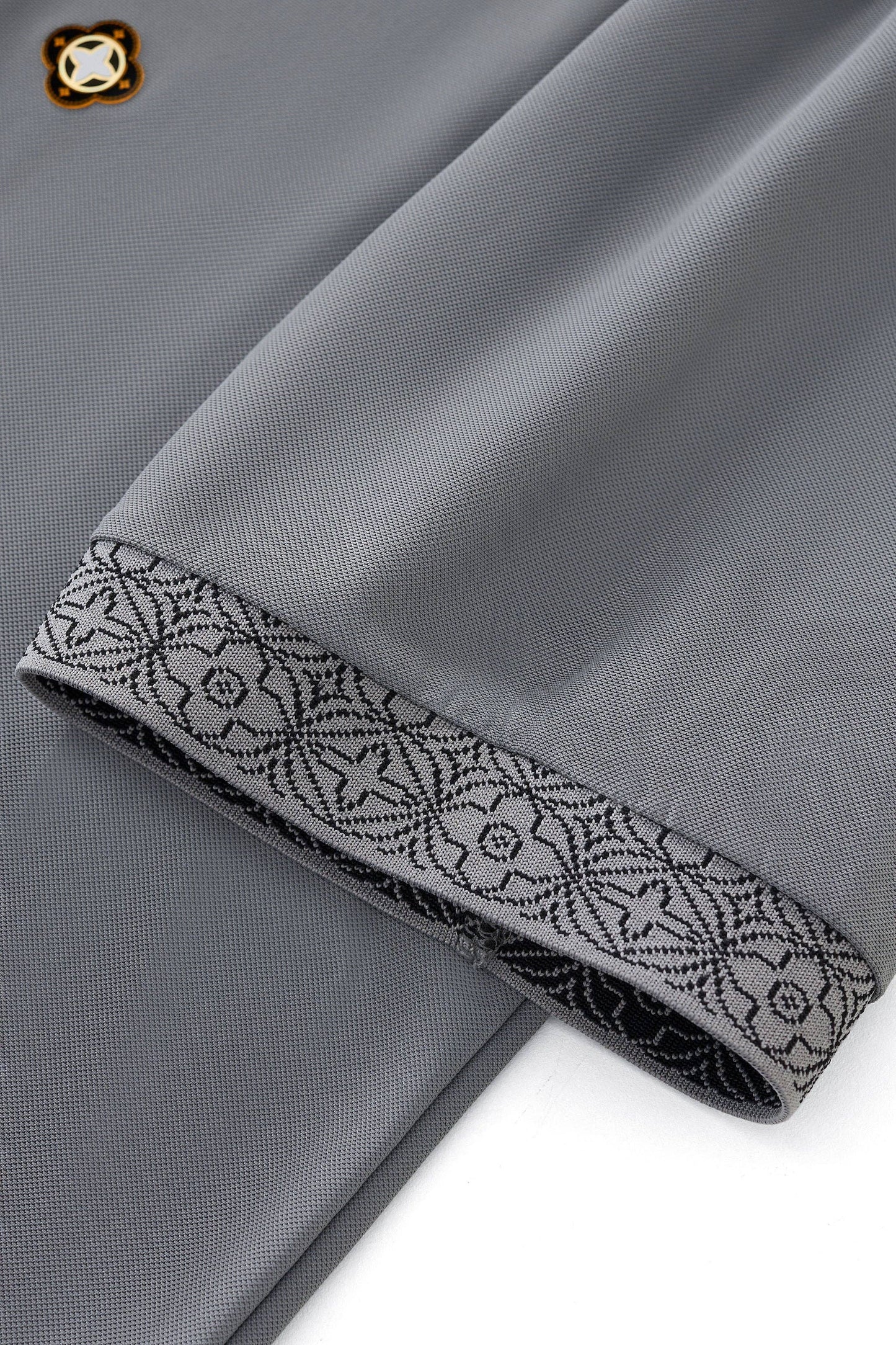 BSP621-Pattern Trim Performance Polo – El Baron-GREY