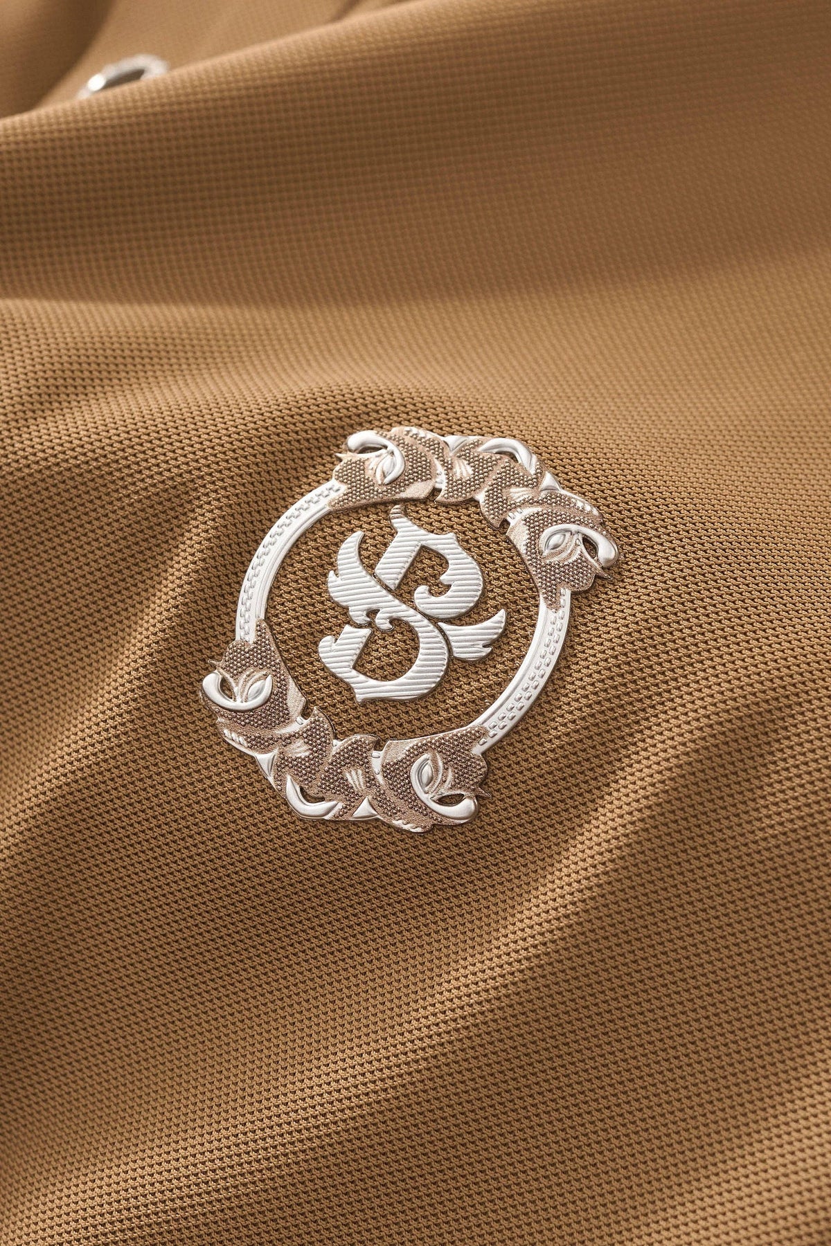 Monogram Trim Performance Polo - El baron-KHAKI
