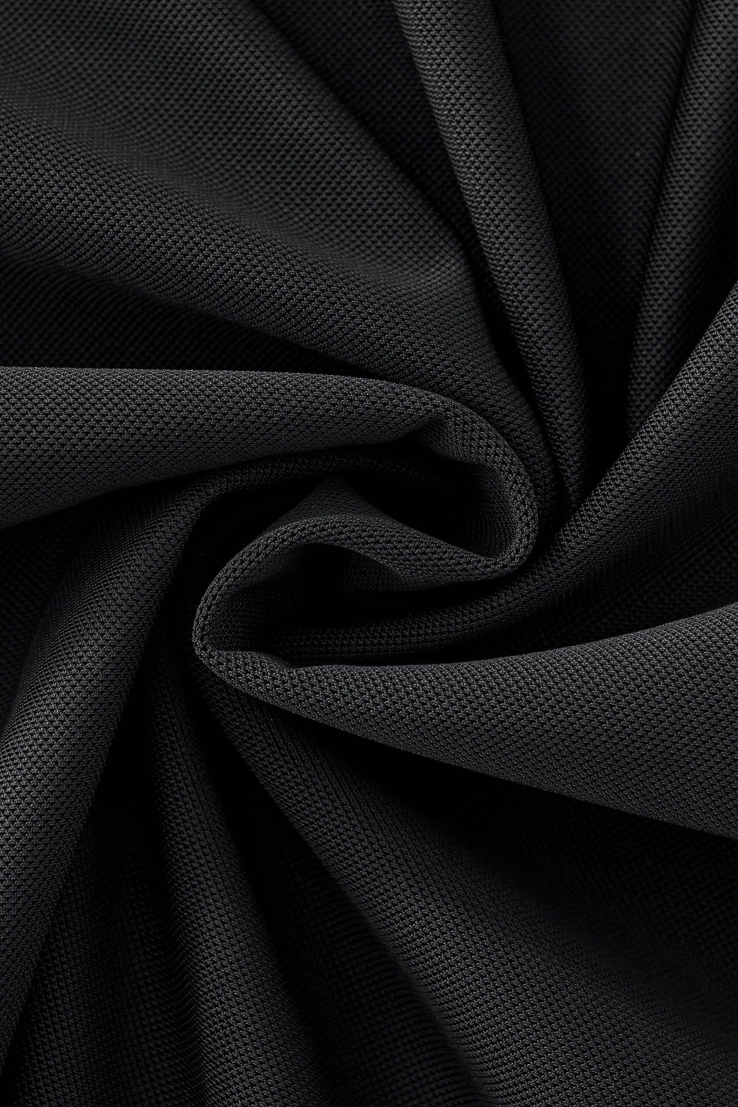 Pattern Trim Performance Polo – El Baron-BLACK