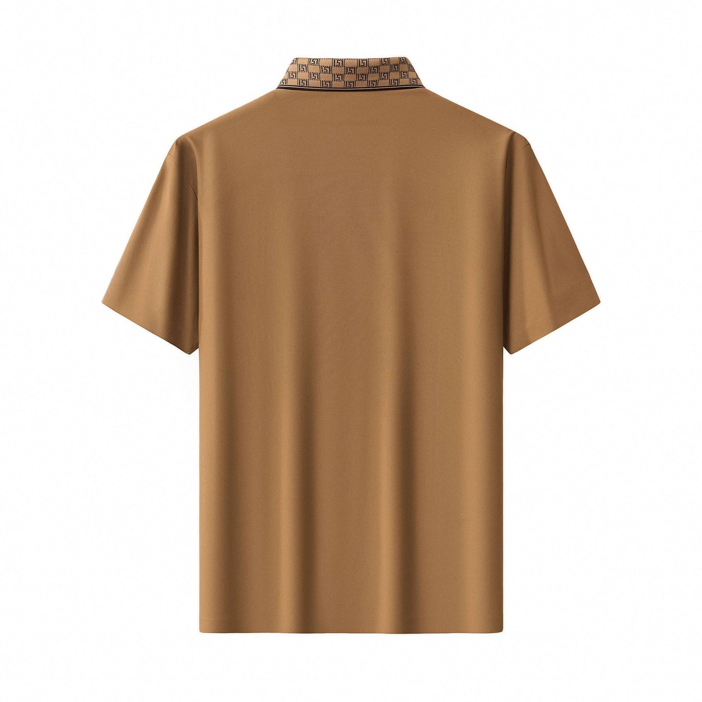 Monogram Trim Performance Polo - El baron-KHAKI