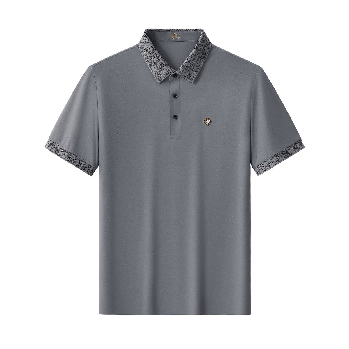 BSP621-Pattern Trim Performance Polo – El Baron-GREY