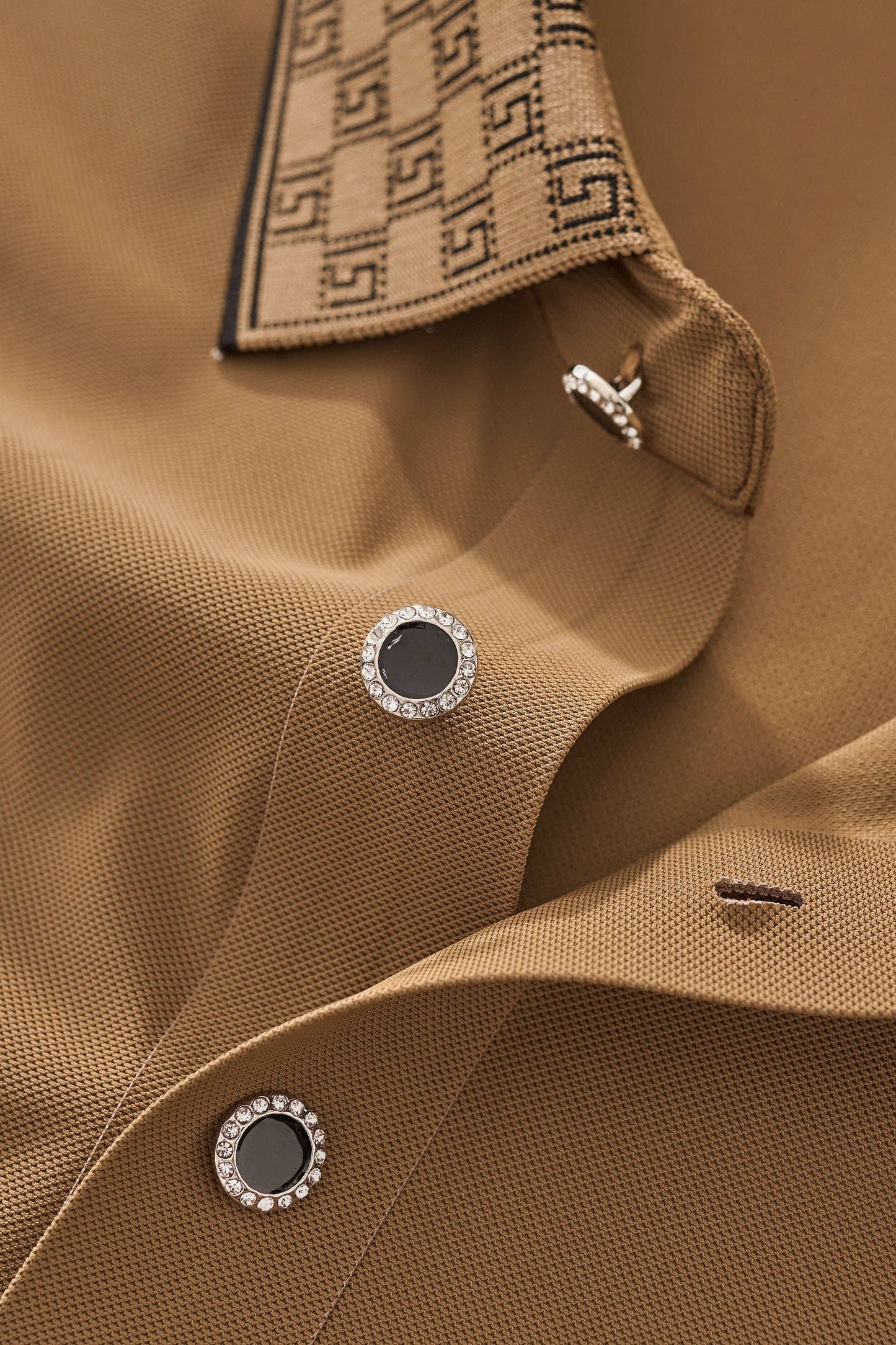 Monogram Trim Performance Polo - El baron-KHAKI
