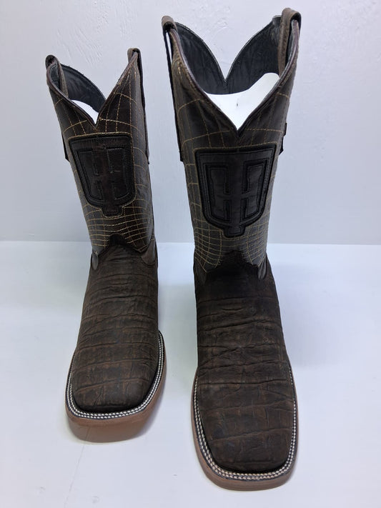 Men's Leather, Elefant Print Boots